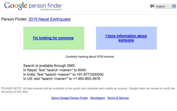 Séisme au Népal : Google et Facebook apportent leur aide aux recherches