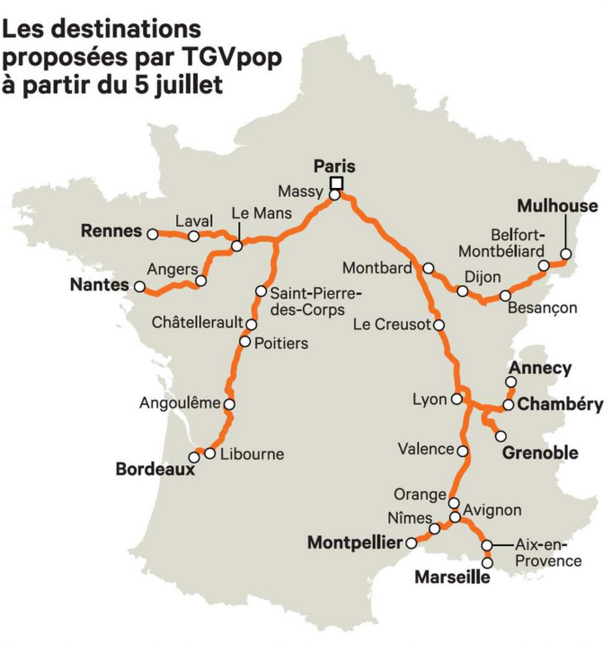 La SNCF lance TGVpop pour contrer BlaBlaCar